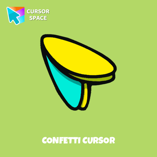 Confetti cursor arrow cursor